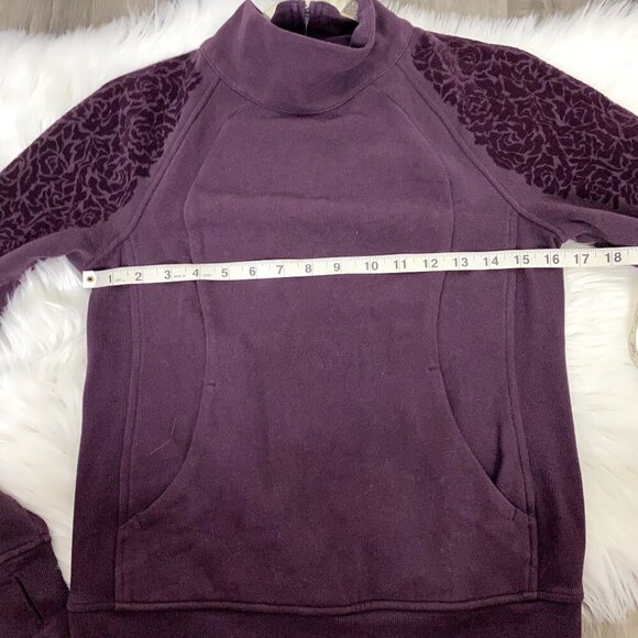 Lululemon Floral Flock Pullover Mock Neck Velvet - Picture 10 of 11